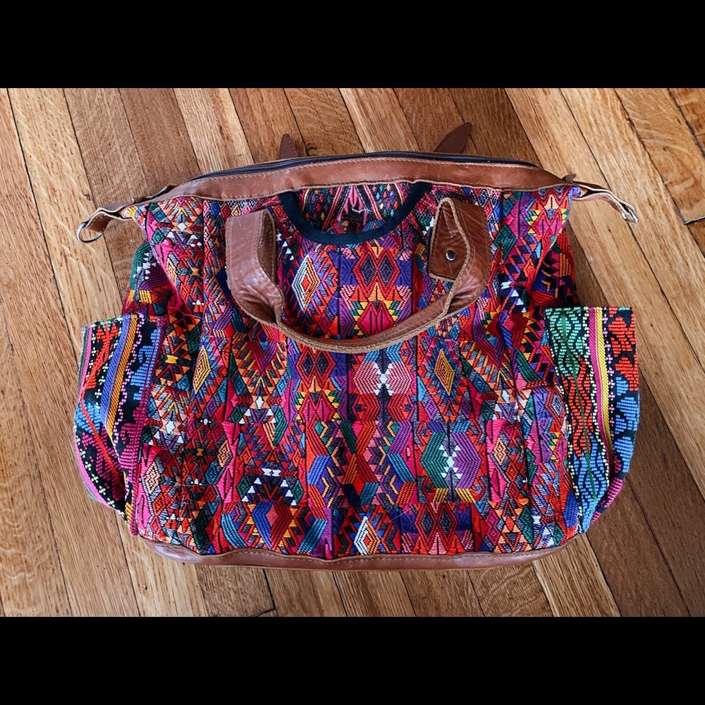 Nena & co full CDB ooak huipil cafe leather